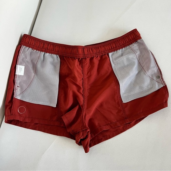 Vuori Sunwashed Short Sienna Size Large Elastic Waist Burnt Orange Performance - Picture 7 of 15